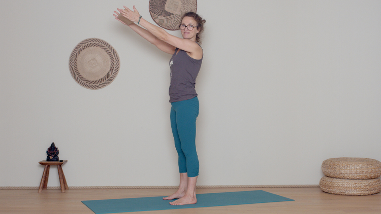 Suivre le cours de yoga en ligne Renforcement musculaire des bras et épaules - Pour Tous (27 août) avec Delphine Denis | Hatha Yoga dynamique