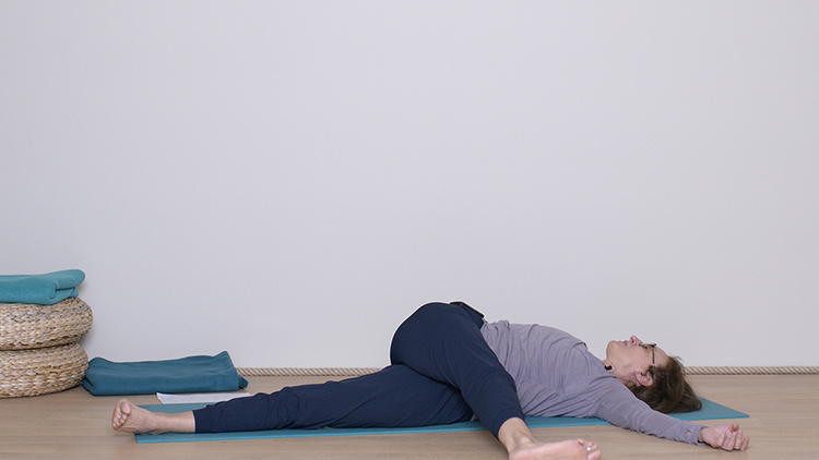 Suivre le cours de yoga en ligne Torsions en détente avec Delphine Denis | Hatha Yoga doux