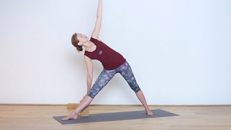 Suivre le cours de yoga en ligne La posture Utthita Trikonasana avec Anastasia Tikhonova | Alignement