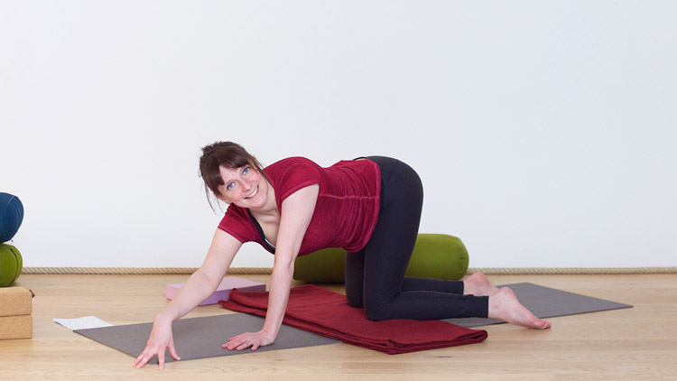 Suivre le cours de yoga en ligne Stimuler son transit pendant la grossesse avec Sandra Bourdeaux | Prénatal